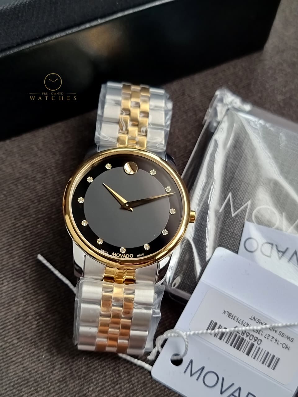 MOVADO Museum Black Dial Two-tone Men’s Watch 0606879
