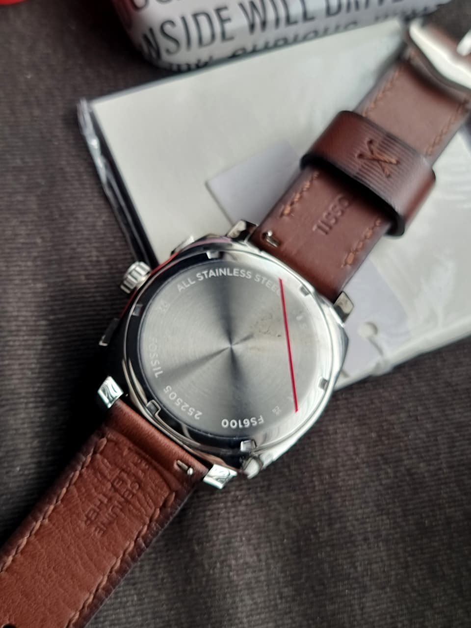 Fossil Men's Machine Chronograph Stainless Steel Watch Fs6100 (WITHOUT TAG)