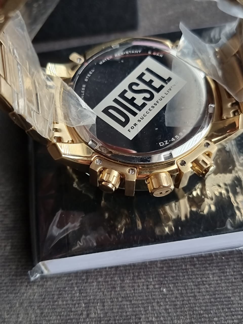 DIESEL Griffed Watch for Men, Quartz Chronograph Movement with Stainless Steel Strap
