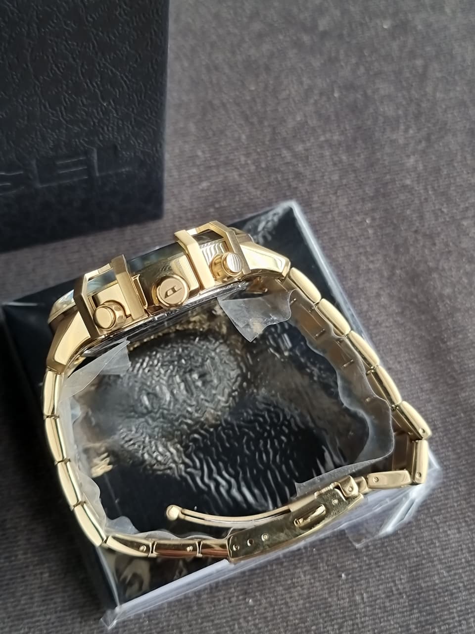 DIESEL Griffed Watch for Men, Quartz Chronograph Movement with Stainless Steel Strap