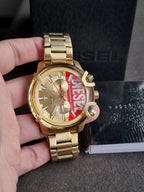DIESEL Griffed Watch for Men, Quartz Chronograph Movement with Stainless Steel Strap