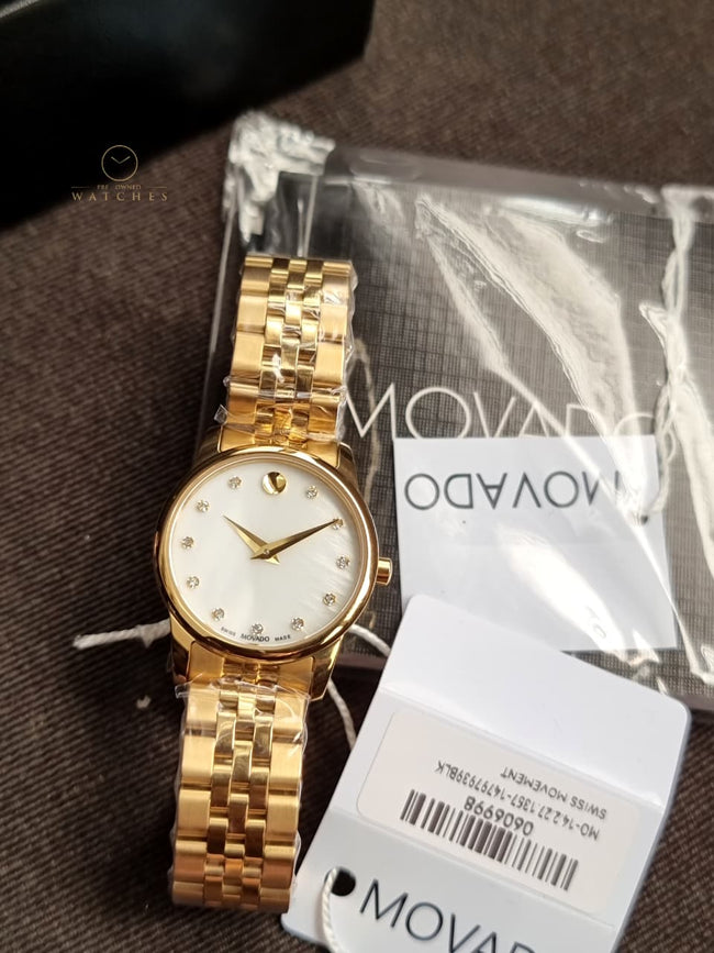 Movado Women’s Quartz Swiss Made Stainless Steel Mother of pearl Dial 28mm Watch 0606998 Main Image
