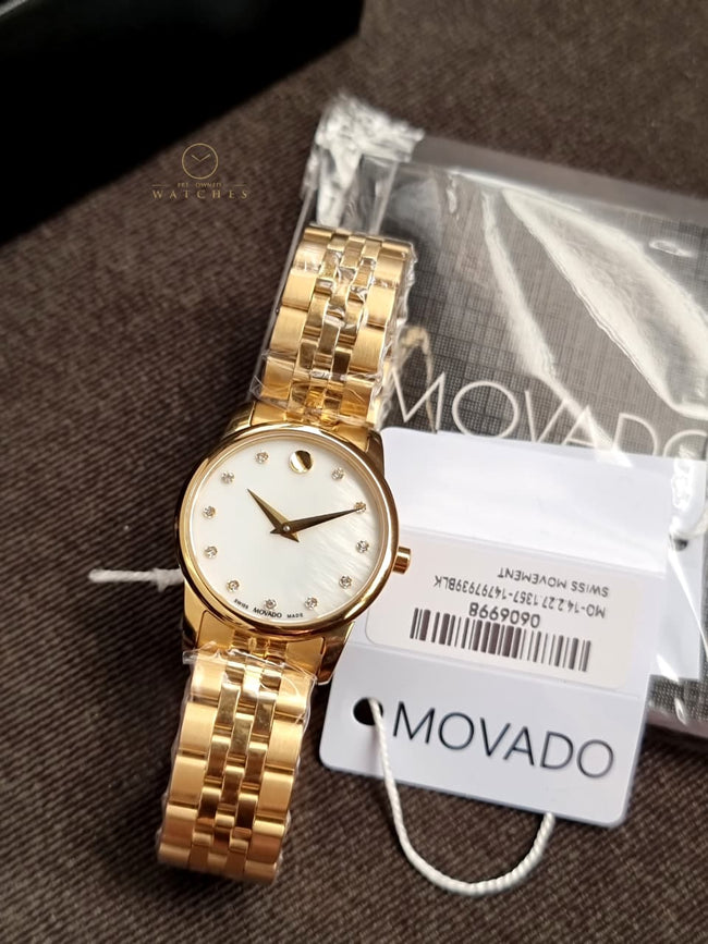 Movado Women’s Quartz Swiss Made Stainless Steel Mother of pearl Dial 28mm Watch 0606998 Hover Image