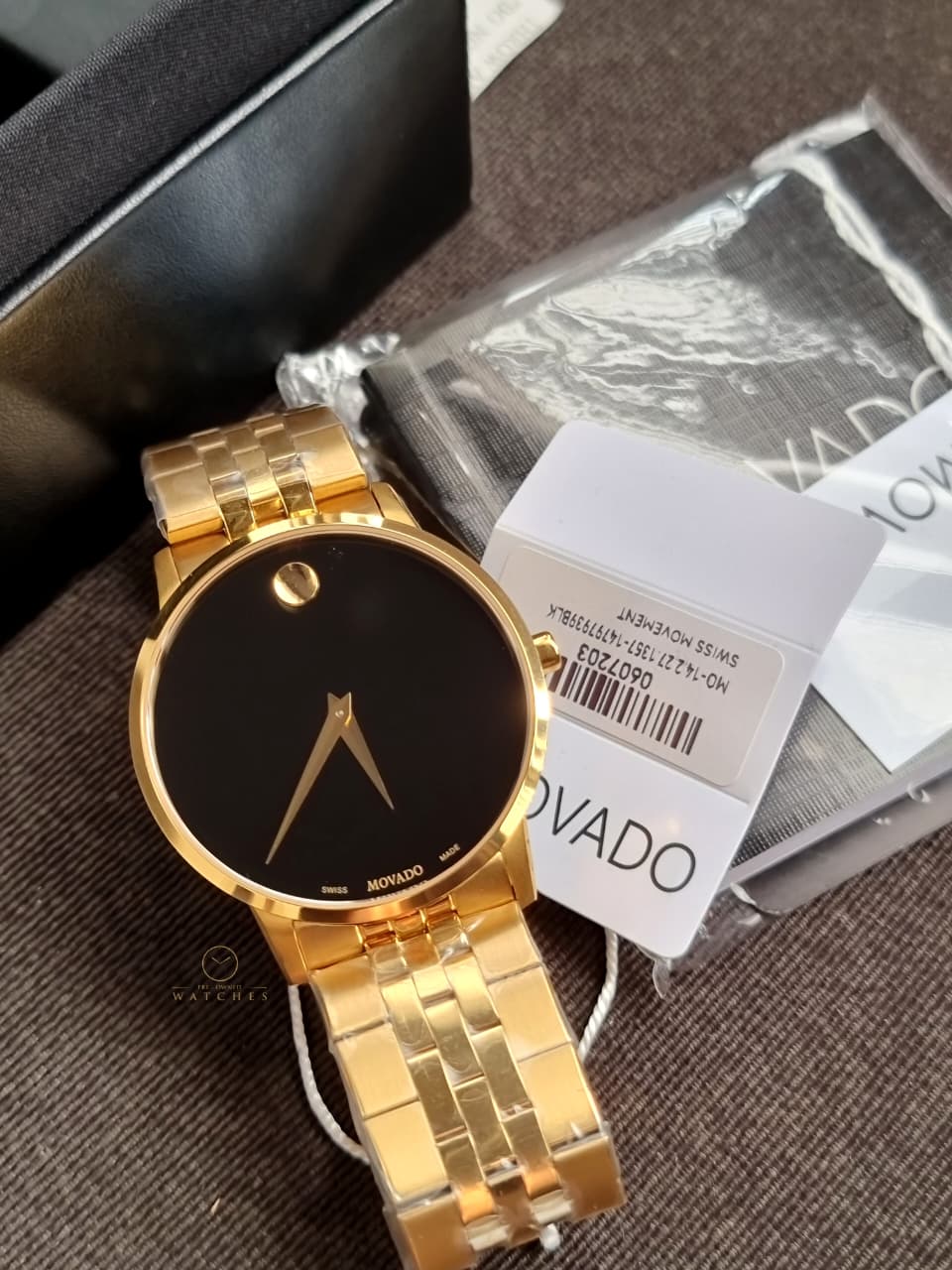 Movado Men’s Swiss Made Quartz Stainless Steel Black Dial 40mm Watch 0607203