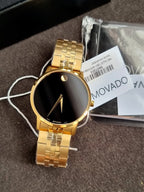 Movado Men’s Swiss Made Quartz Stainless Steel Black Dial 40mm Watch 0607203