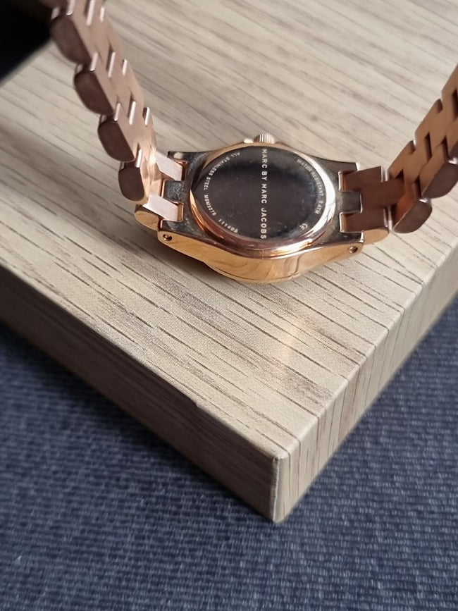 Marc Jacobs Henry Rose Gold Dial Rose Gold Steel Strap Watch For Women - MBM3278 Main Image