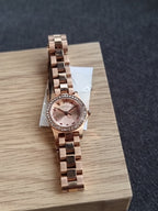 Marc Jacobs Henry Rose Gold Dial Rose Gold Steel Strap Watch For Women - MBM3278