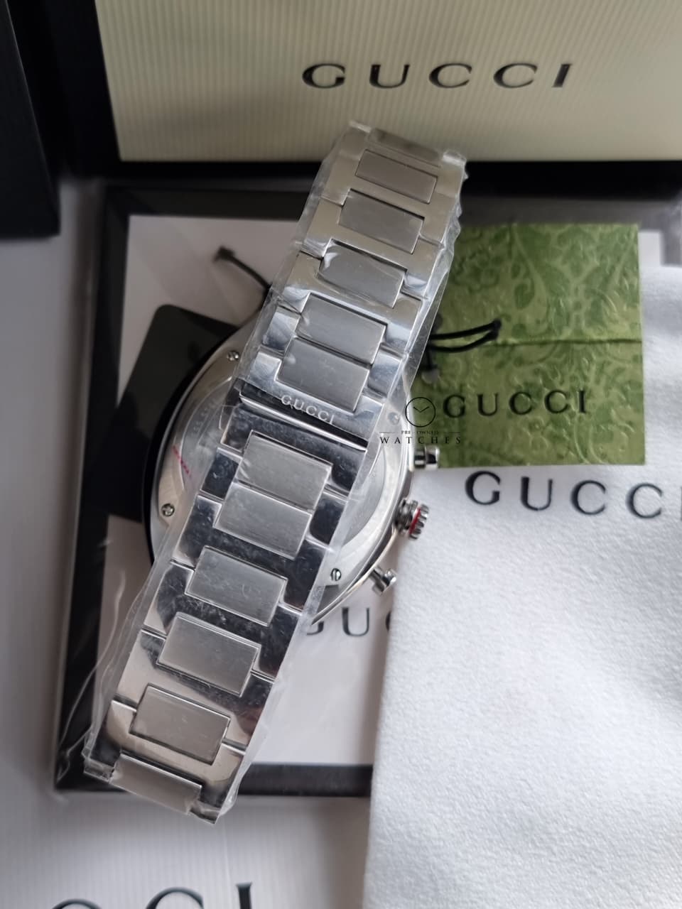 Gucci Men’s Swiss Made Quartz Stainless Steel Blue Dial 41mm Watch YA142317