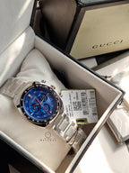 Gucci Men’s Swiss Made Quartz Stainless Steel Blue Dial 41mm Watch YA142317