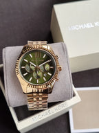 MICHAEL KORS Lexington Chronograph Green Dial Men's Watch MK8446