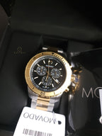 MOVADO Series 800 Chronograph Black Dial Two-Tone Men's Watch Item No. 2600138