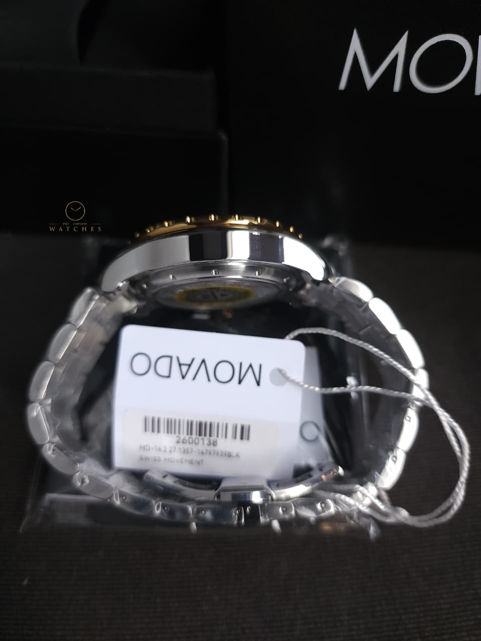 MOVADO Series 800 Chronograph Black Dial Two-Tone Men's Watch Item No. 2600138