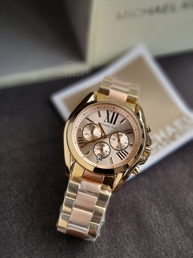 Michael Kors Ladies Mini Bradshaw Watch 36mm Case Size Quartz Chronograph Movement MK6359 (WITHOUT TAG) Hover Image