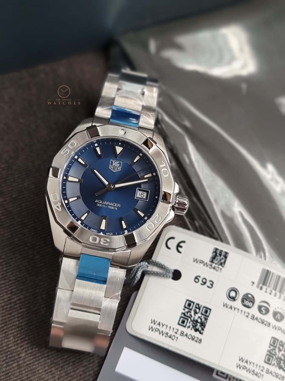 TAG HEUER Aquaracer Blue Sunray Dial Men's Watch Item No. WAY1112.BA0928