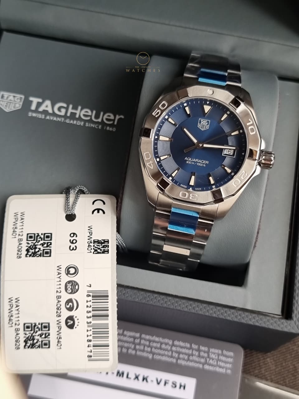 TAG HEUER Aquaracer Blue Sunray Dial Men's Watch Item No. WAY1112.BA0928