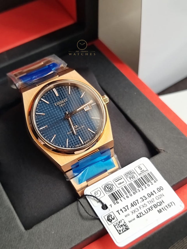 Tissot PRX Powermatic 40MM Blue Dial Men's Watch T137.407.33.041.00 Hover Image