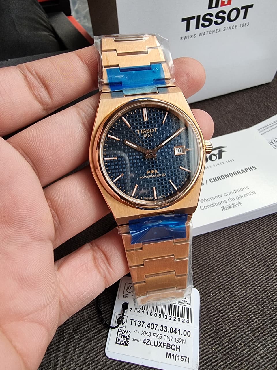 Tissot PRX Powermatic 40MM Blue Dial Men's Watch T137.407.33.041.00