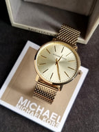 Michael Kors Women’s Quartz Gold Stainless Steel Gold Dial 38mm Watch MK4339 (without Tag )