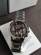Emporio Armani Men’s Quartz Stainless Steel Grey Dial 43mm Watch AR2454