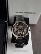 Emporio Armani Men’s Quartz Stainless Steel Grey Dial 43mm Watch AR2454