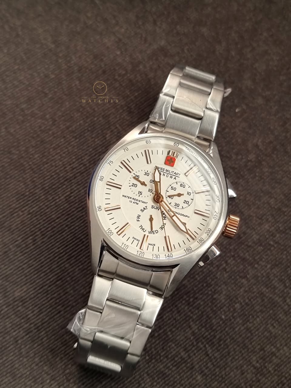 Swiss Military Chronograph White Dial Men's Watch -14370J