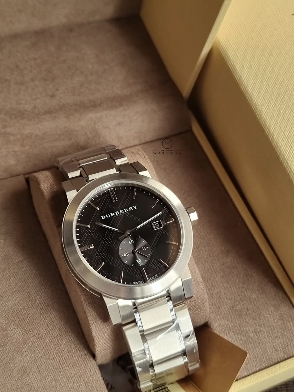 BURBERRY Dark Grey Dial Stainless Steel Men's Watch BU9901
