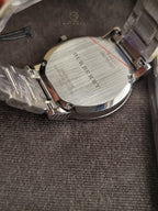 BURBERRY Blue Check Stamped Dial Stainless Steel Men's Watch BU9031