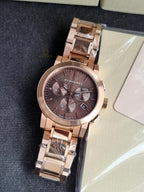 Swiss Rose Gold Date Dial 38mm Unisex Chronograph Wrist Watch The City BU9754