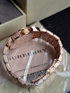 Swiss Rose Gold Date Dial 38mm Unisex Chronograph Wrist Watch The City BU9754