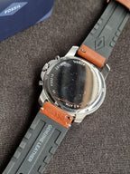 Fossil Grant Brown Leather Strap Blue Dial Chronograph Quartz Watch for Gents - FS5210 (Without Tag )