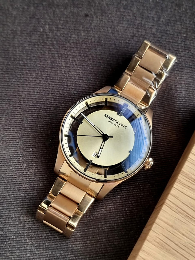 Kenneth Cole New York Fashion Brand Skeleton Dial Quartz Watch Main Image