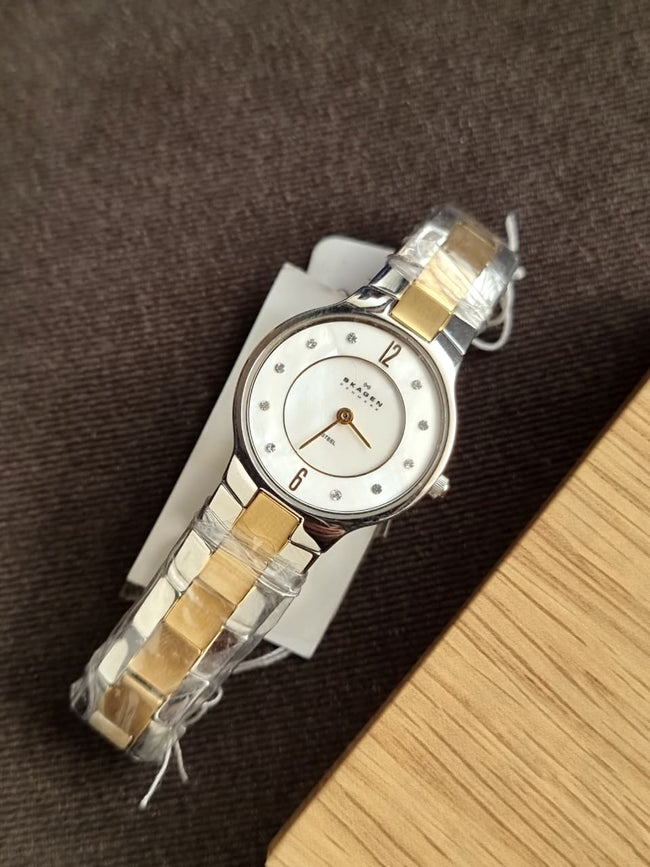 Skagen Denmark Fashion Brand Two Tone Quartz Watch  572ssgxg Main Image