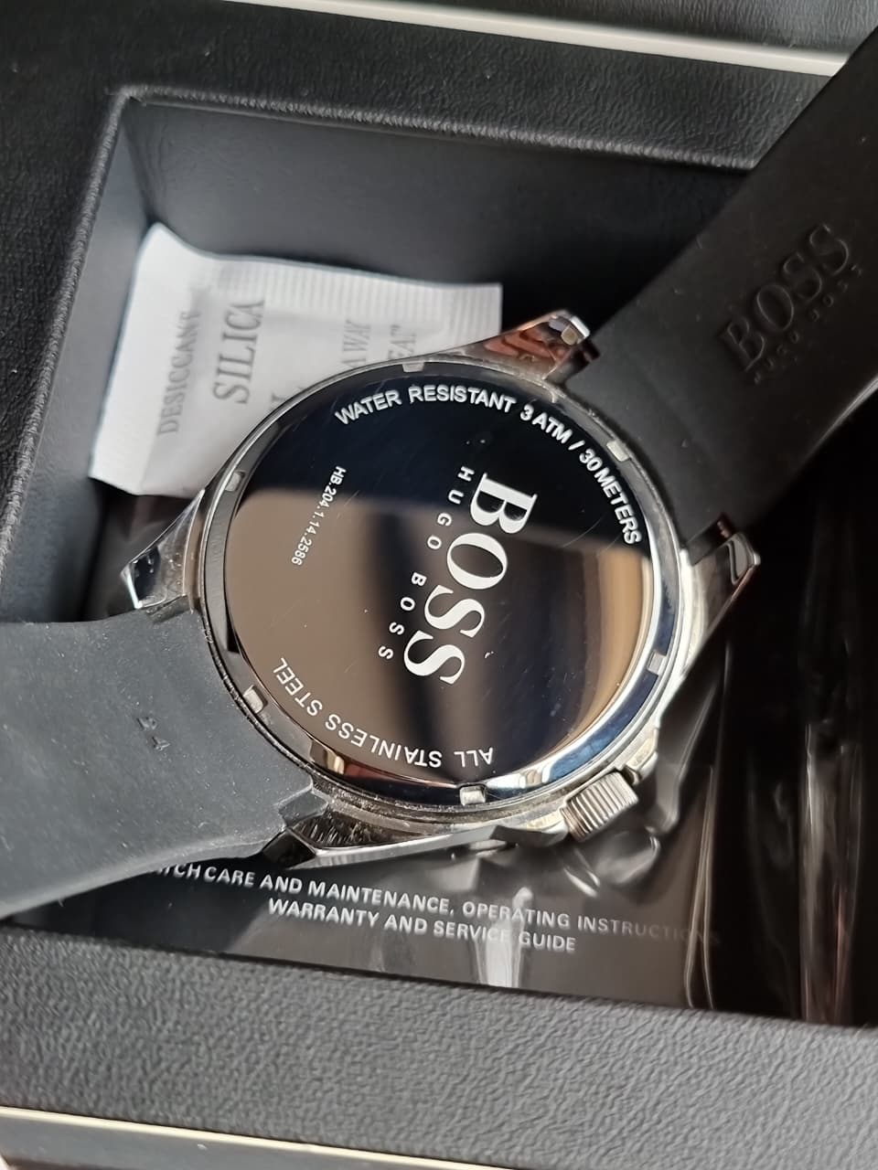 BOSS Orange 1512943 Men's Black Silver Orange 48 mm