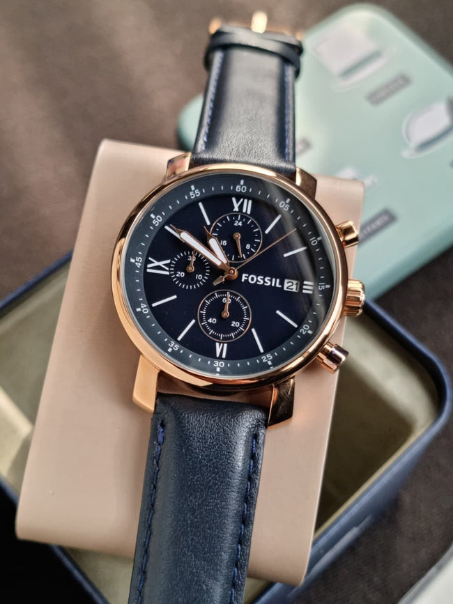 FOSSIL Rhett Chronograph Quartz Blue Dial Men's Watch Item No. BQ1704 (Without Tag) Hover Image