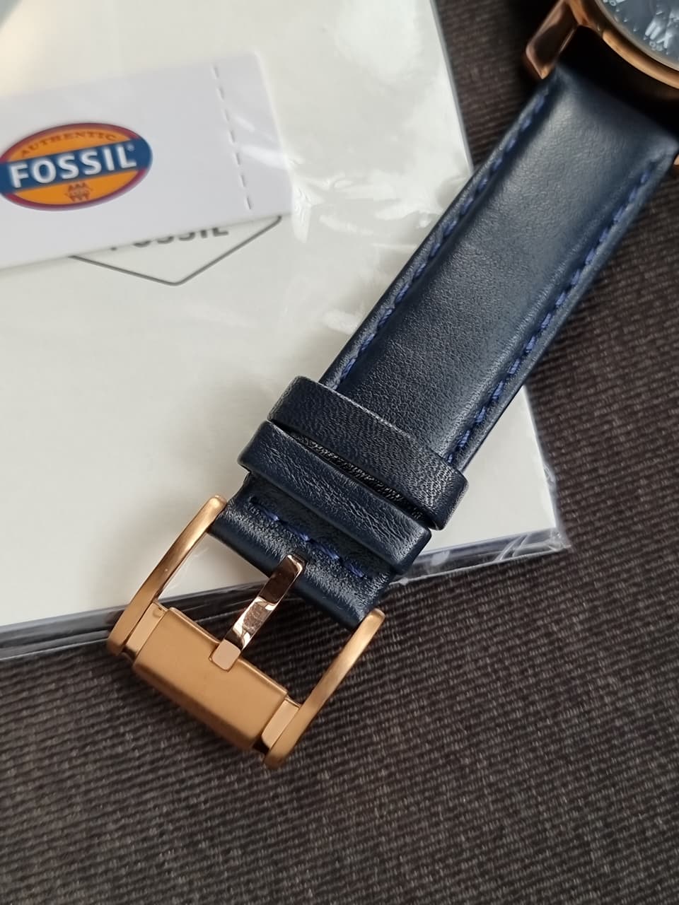 FOSSIL Rhett Chronograph Quartz Blue Dial Men's Watch Item No. BQ1704 (Without Tag)