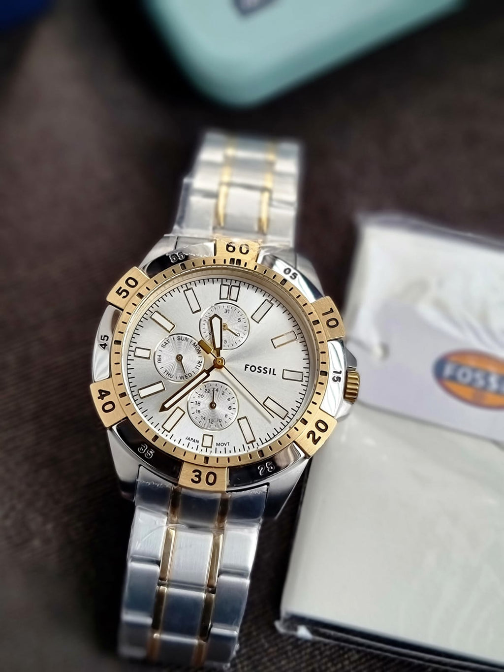 Fossil Men's Garrett Multifunction Two-Tone Stainless Steel Watch FS6148 (Without Tag)