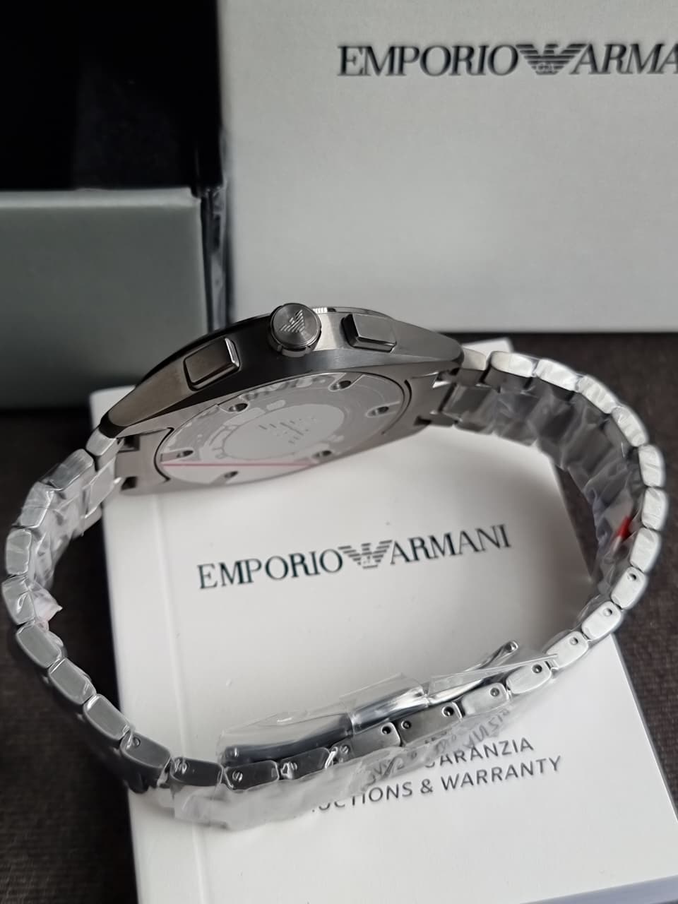 Emporio Armani Men’s Quartz Grey Stainless Steel Blue Dial 42mm Watch AR11481