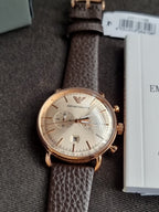 EMPORIO ARMANI Aviator Chronograph Quartz Grey Sunray Dial Men's Watch AR11106