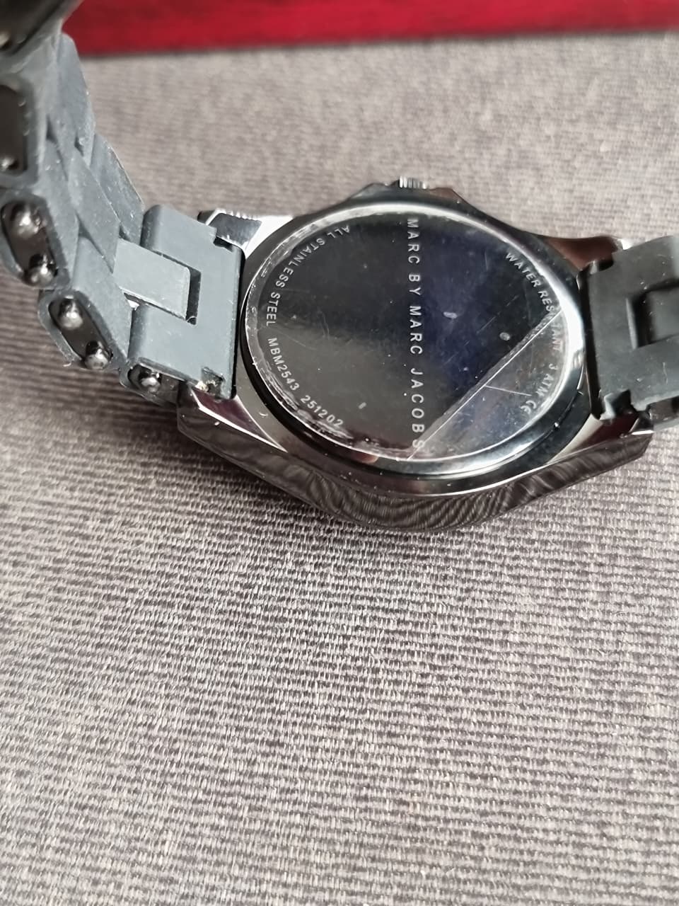 Marc by Marc Jacobs Women’s Quartz Silicone & Stainless Steel Chain Black Dial 36mm Watch MBM2543