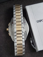 Emporio Armani Claudio Two-tone Stainless Steel Green Dial Chronograph Quartz Watch for Gents - AR11511 (Without Tag )
