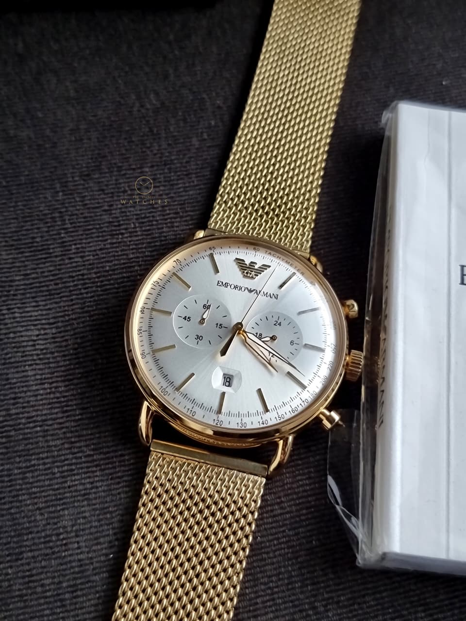 EMPORIO ARMANI Chronograph Quartz Cream Dial Men's Watch AR11315