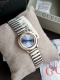 Guess Ladies Watch Strachable Chain Light Blue Dial