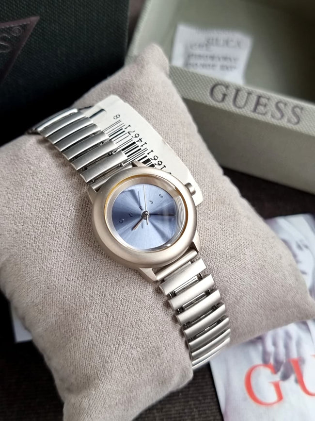 Guess Ladies Watch Strachable Chain Light Blue Dial Main Image