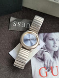Guess Ladies Watch Strachable Chain Light Blue Dial