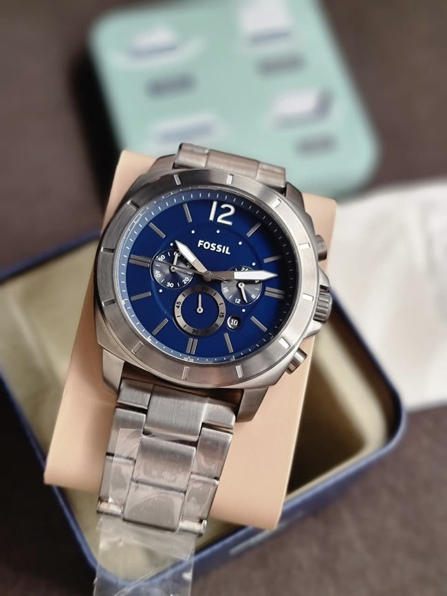 Fossil Privateer Chronograph Smoke Stainless Steel Watch - BQ2758 Hover Image