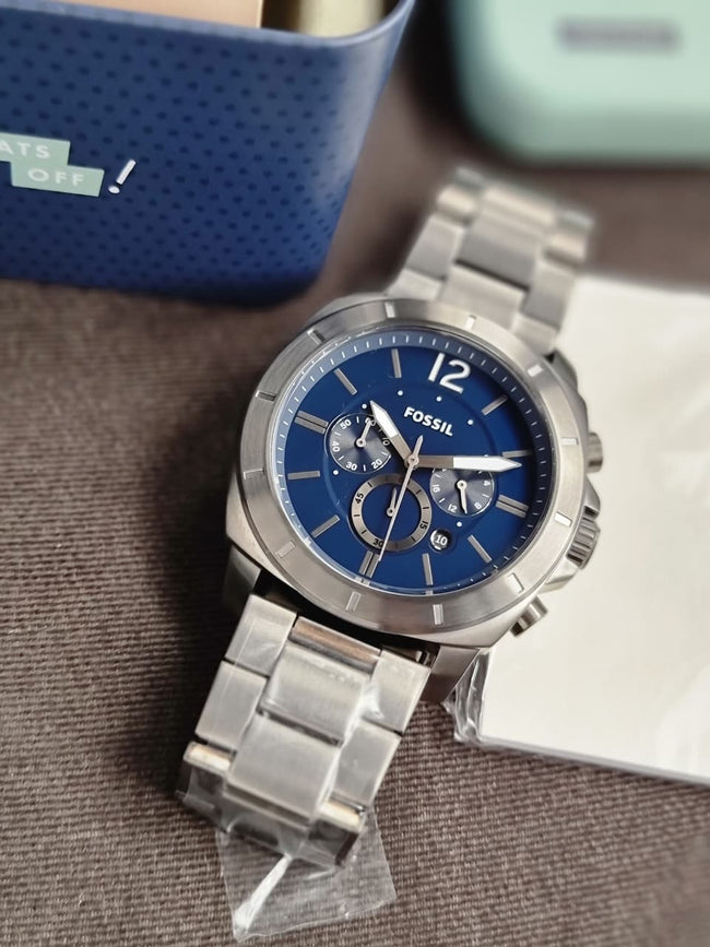 Fossil Privateer Chronograph Smoke Stainless Steel Watch - BQ2758 Main Image