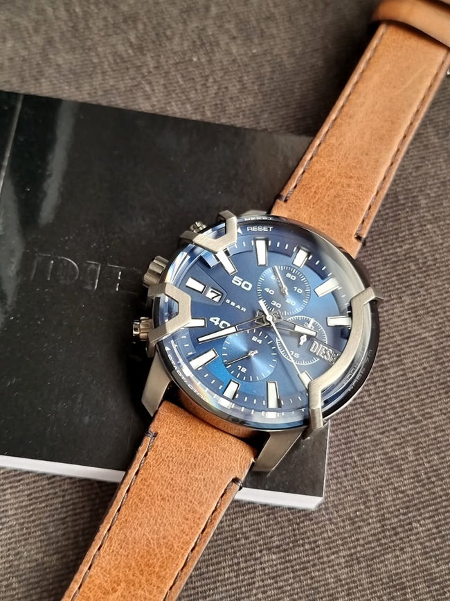 Diesel Chronograph Watch Griffed for Men, Stainless Steel Watch  Dz4604 (Without Tag) Hover Image