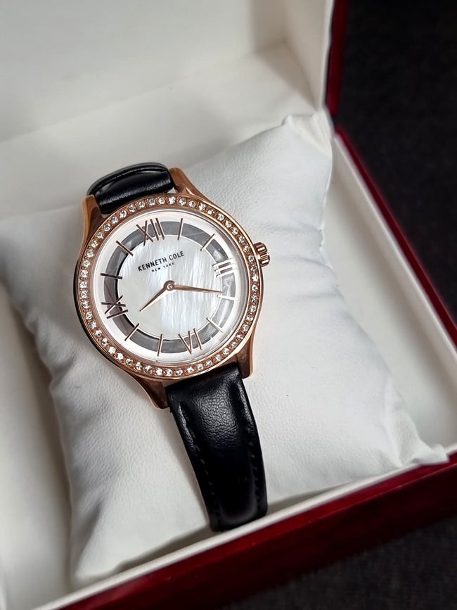 kenneth Cole Ladies Watch Skeleton dial Quartz Watch Hover Image