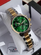 TISSOT Men’s Swiss Made Quartz Two-tone Stainless Steel Green Dial 45mm Watch T116.617.22.091.00