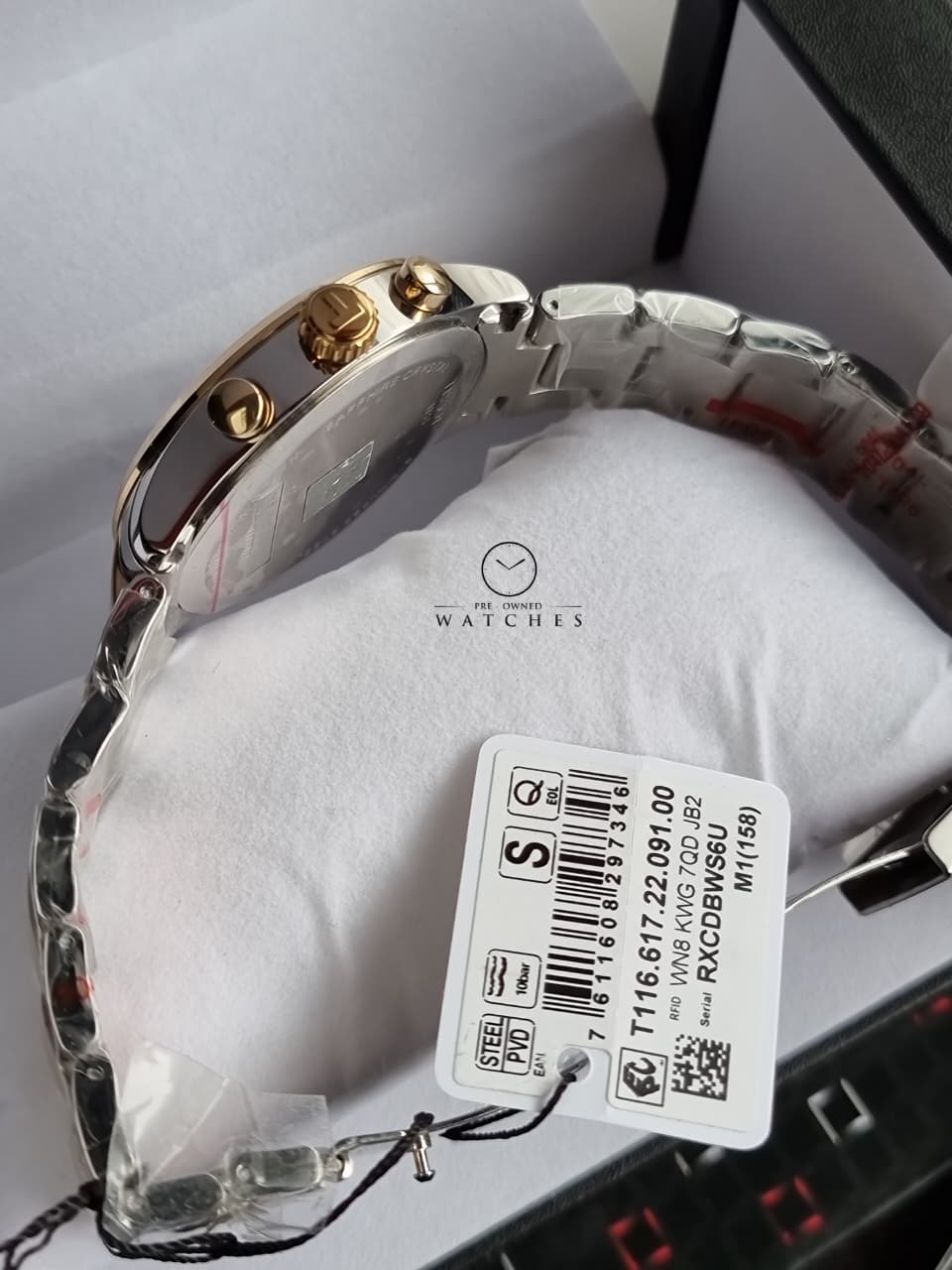 TISSOT Men’s Swiss Made Quartz Two-tone Stainless Steel Green Dial 45mm Watch T116.617.22.091.00